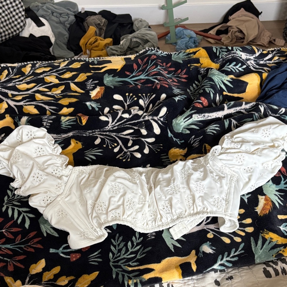 Wild Fable White Eyelet Top